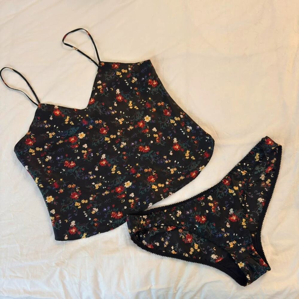 Two Piece Floral Cami and Bottoms